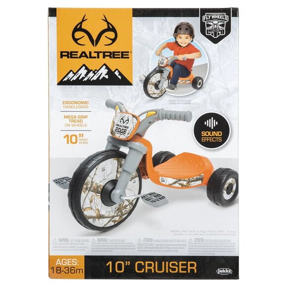 Realtree 10" Cruiser Tricycle With Ergonomic Handlebars & Sound Effects - Picture 4 of 4
